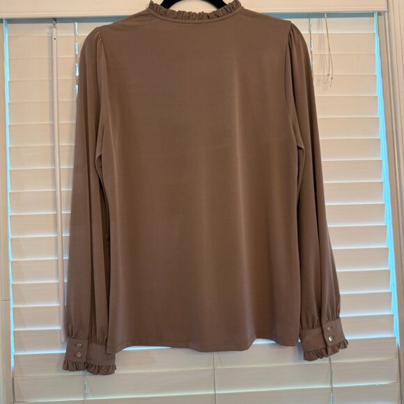 NWT Calvin Klein Womens Long Sleeve Blouse (Size: M) - Picture 4 of 4